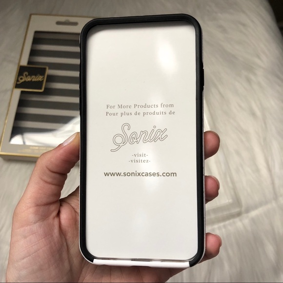 Sonix iPhone 6 Gold Hearts Black & White Stripe Phone Case - Picture 3 of 6